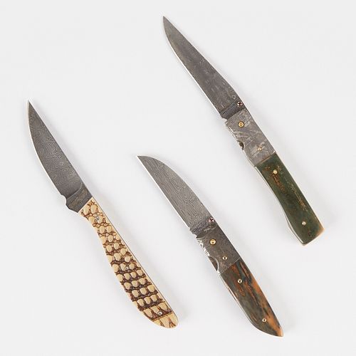 GRP: 3 E. L. IVERSON KNIVES W/