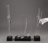 GRP: 3 GUYOL GLASS SCULPTURESG
