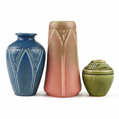 GRP: 3 ROOKWOOD POTTERY ARTS &