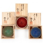 GRP: 3 SAKE BOWLS/CUPS - FURUK