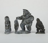 GRP: 3 STONE CARVINGS FIGURES