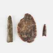 GRP: 3 STONE POINTS ARROWHEAD