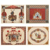 GRP: 4 COAT OF ARMS PAINTINGSG