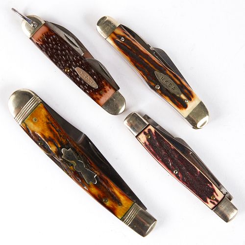 GRP: 4 CUSTOM FOLDING KNIVES -