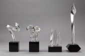 GRP: 4 GUYOL GLASS SCULPTURES
