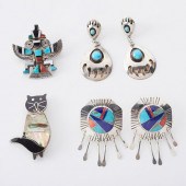 GRP: 4 SOUTHWESTERN EARRINGS &