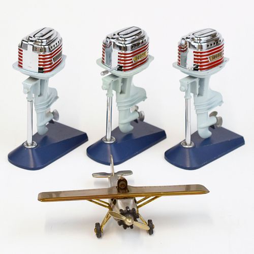 GRP: 4 SWANK LIGHTERS OUTBOARD