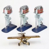 GRP: 4 SWANK LIGHTERS OUTBOARD