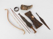 GRP: 5 AFRICAN OBJECTS KNIFE F