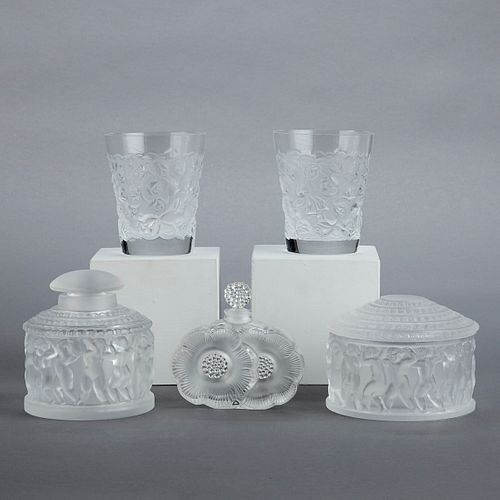 GRP: 5 LALIQUE CRYSTAL