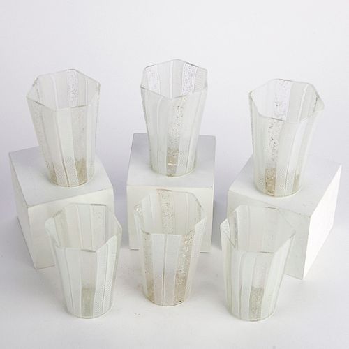 GRP: 6 VENETIAN MURANO LATTICINO