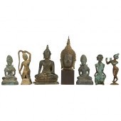 GRP: 7 ASIAN BRONZE FIGURESGro