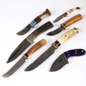 GRP: 7 CUSTOM KNIVES - R.E. MO