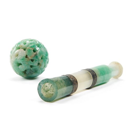 GRP: JADE BEAD & AGATE CIGARETTE