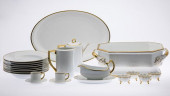 GRP OF GILT RIMMED PORCELAIN,