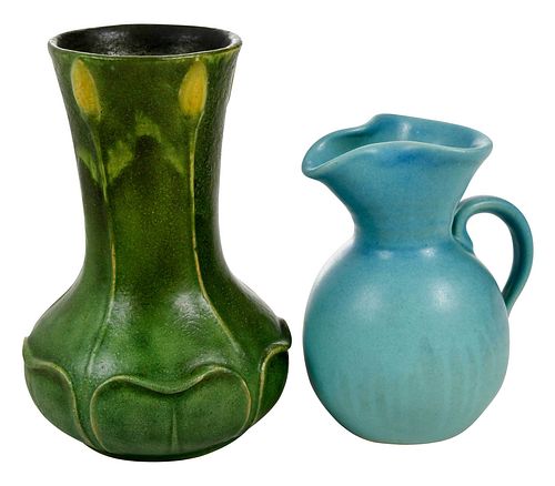 GRUEBY FAIENCE POTTERY VASE, VAN