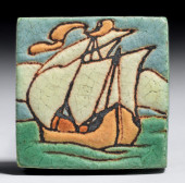 GRUEBY POTTERY GALLEON SHIP TI