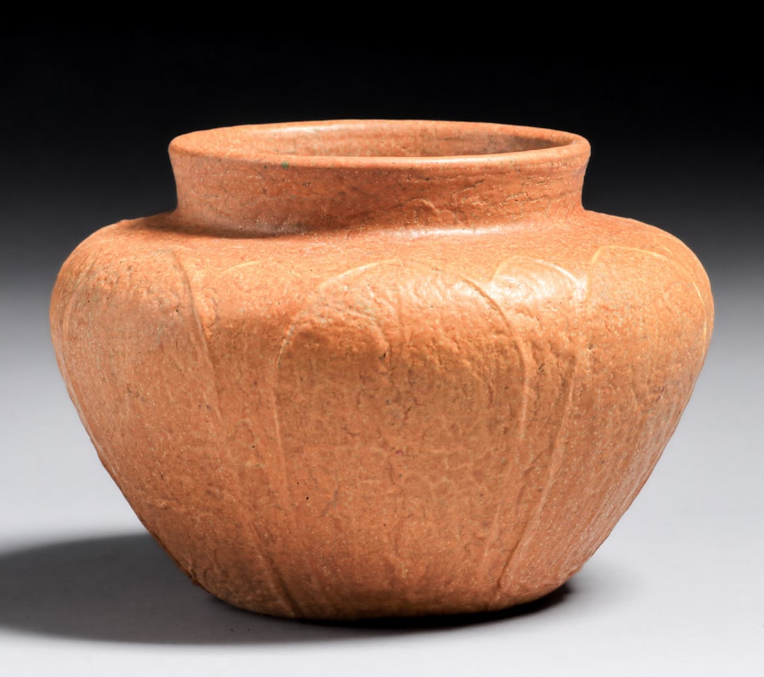 GRUEBY POTTERY MATTE BROWN VASE