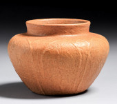 GRUEBY POTTERY MATTE BROWN VAS