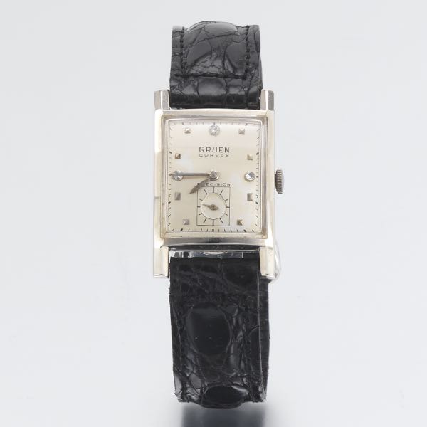 GRUEN 14K WHITE GOLD DIAMOND