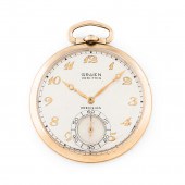 GRUEN 14KT GOLD VERI-THIN OPEN