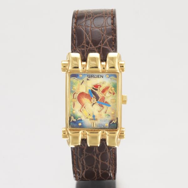 GRUEN "POLO PLAYER" QUARTZ WATCH IN