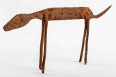 GRUSI IRON DOG SCULPTURE Afric