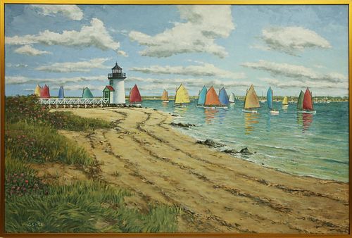 G.S. HILL OIL ON LINEN "MOMENT IN