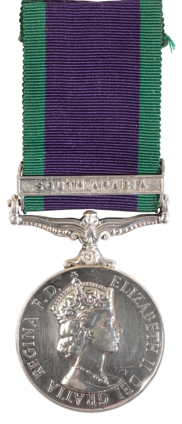 GSM (1962) SOUTH ARABIA TO GUNNER