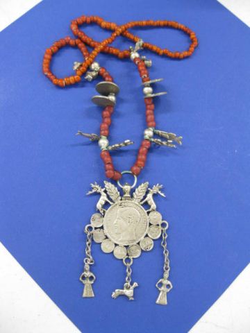 Guatemala Sterling & Coral Necklace