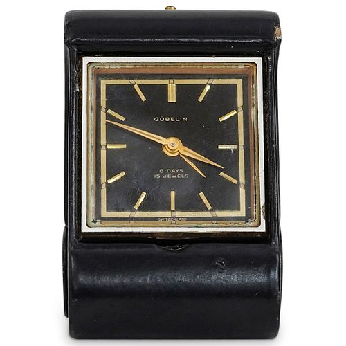 GUBELIN GOLD PLATED AND LEATHER