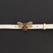 GUCCI BEE ACCENT LEATHER SKINN