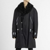 GUCCI BLACK DENIM AND SHEARLIN