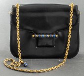 GUCCI BLACK LEATHER AND LAPIS
