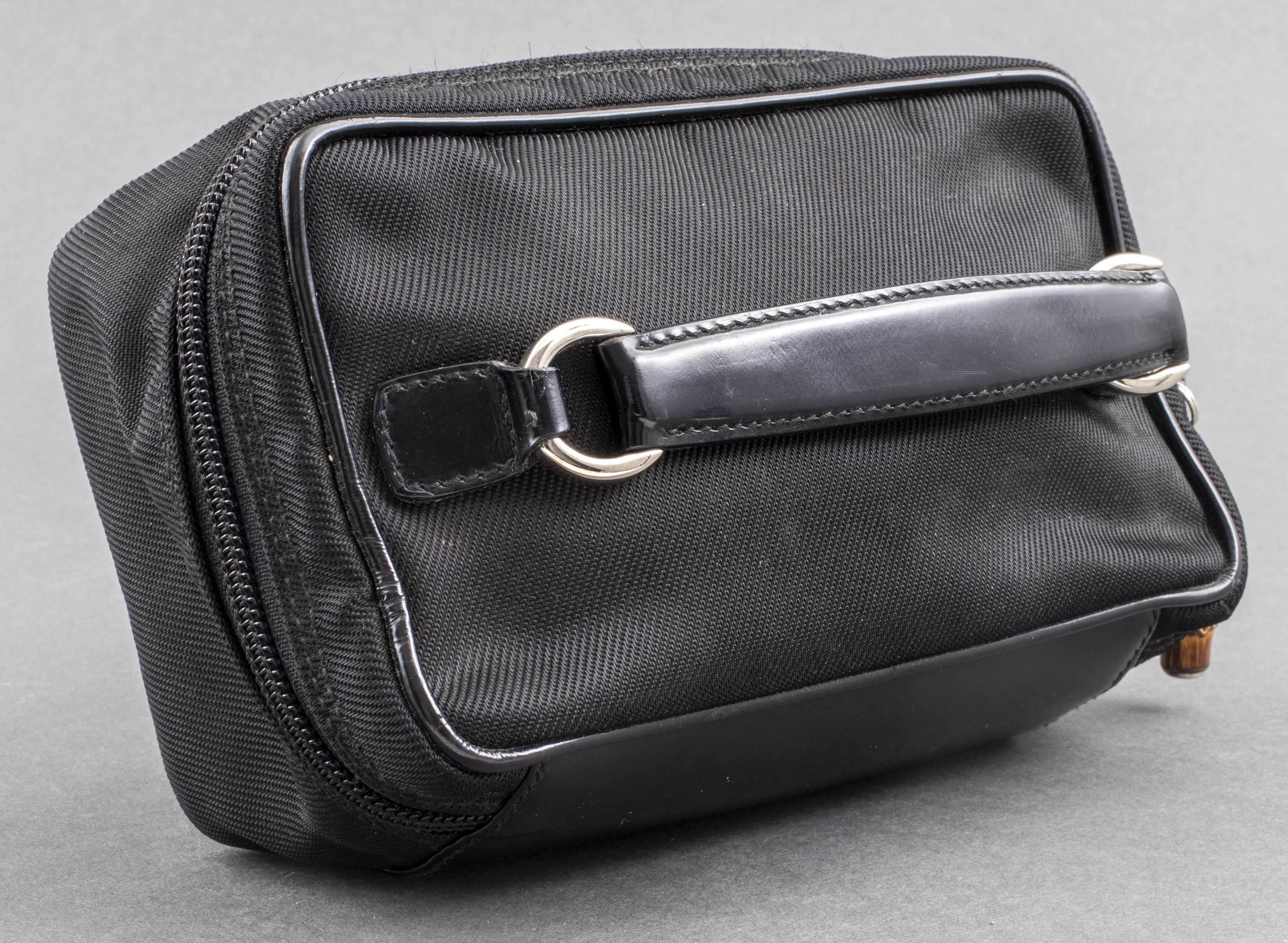 GUCCI BLACK LEATHER AND NYLON