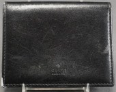 GUCCI BLACK LEATHER WALLET, WI