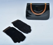 GUCCI BLACK PATENT LEATHER HAN