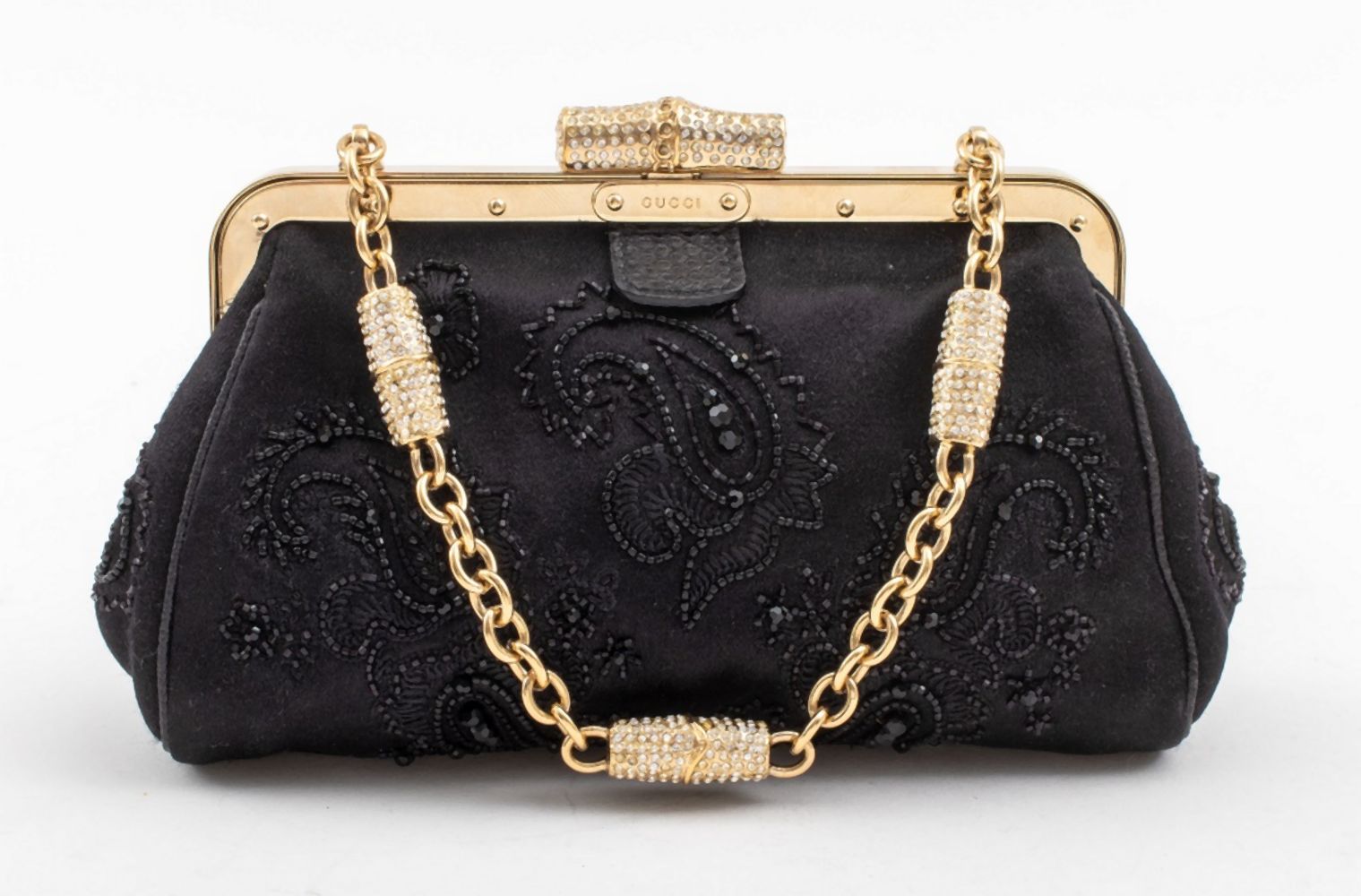 GUCCI BLACK SILK WITH EMBROIDERY