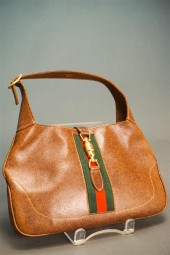 GUCCI BROWN LEATHER JACKIE SHO