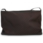 GUCCI BROWN MONOGRAM DUFFLE BA