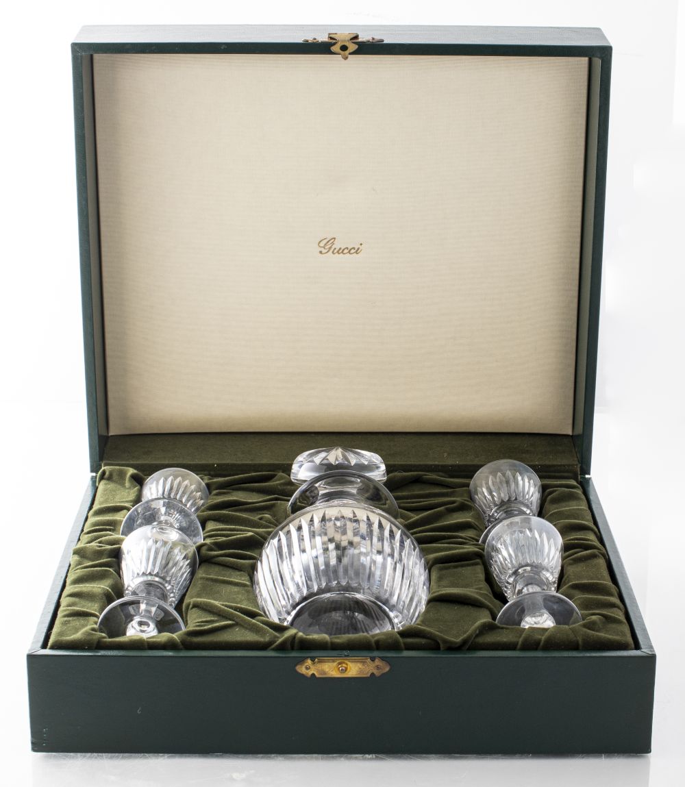 GUCCI CUT GLASS DECANTER &