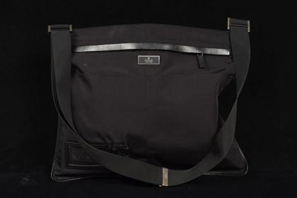 Gucci flat black nylon messenger