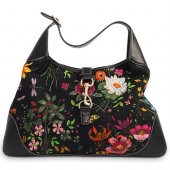 GUCCI FLORAL CANVAS BAGDESCRIP