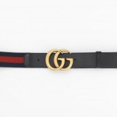 GUCCI GG LOGO CANVAS AND LEATH