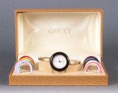 Gucci gilt-metal wrist watch w
