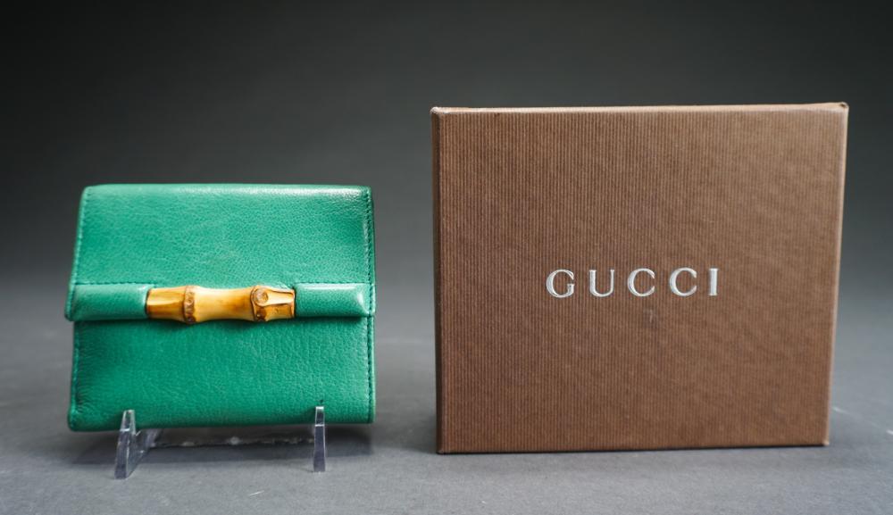 GUCCI GREEN LEATHER AND BAMBOO