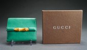 GUCCI GREEN LEATHER AND BAMBOO