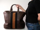 GUCCI LARGE DARK BROWN WEB BOS