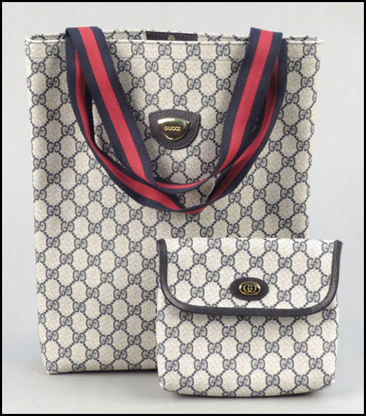 GUCCI MONOGRAMMED CANVAS AND