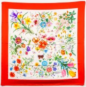 GUCCI SILK 'FLORA' SCARF Vitto